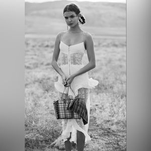 For Love & Lemons Lovebird Lace
Flounce Tiered Layered Ruffles Midi
Dress